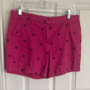 British Khaki Women's Berry Shorts with Navy Dots